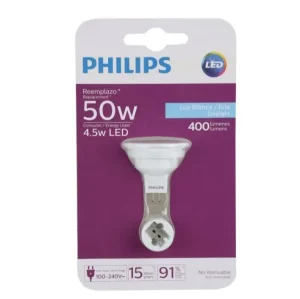LAMPARA LED DICROICA MR16 GU5.3 6500K 220V 4.5W (EQ=50) ESSENTIAL PHILIPS